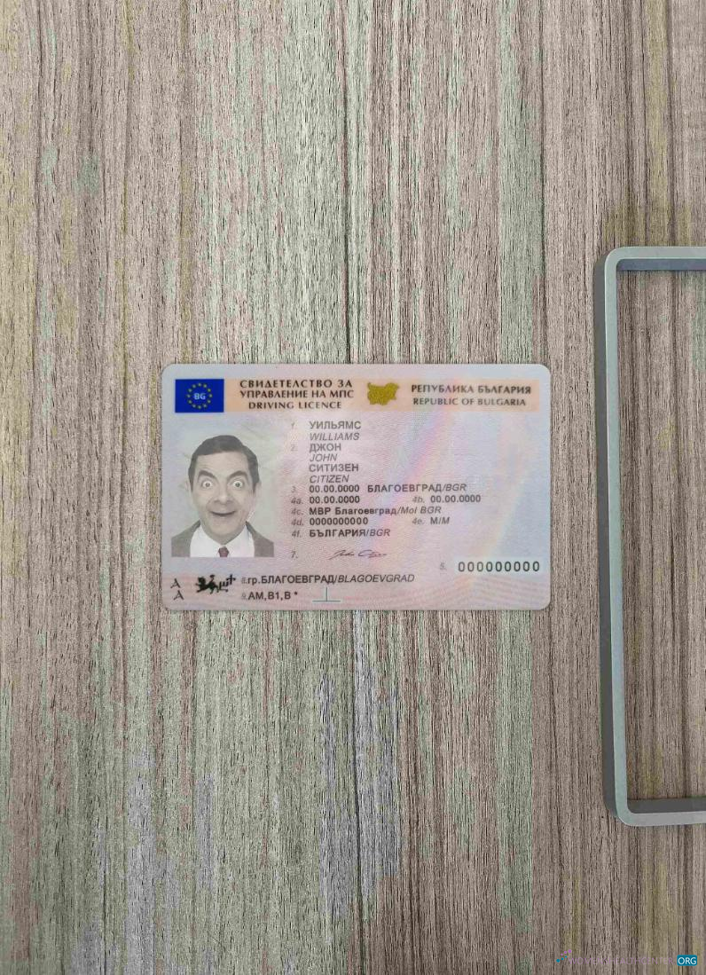 Download Bulgaria driving license (2010 – present) photolook FRONT Photoshop template